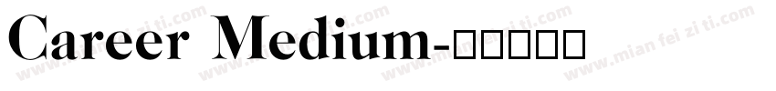 Career Medium字体转换